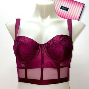 🔥VICTORIA SECRET BRA Very sexy lined SZ 32C burgundy New